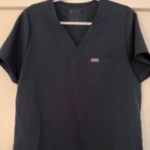 Figs Catarina One-Pocket Scrub Top, Size L, Dark Harbour